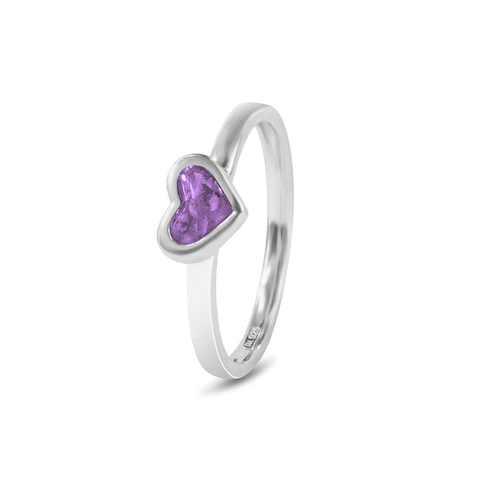 See You Memorial Ashes Silver Heart  Ring (RG011)