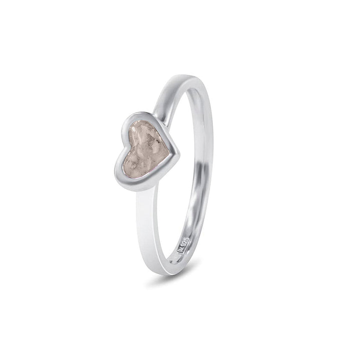 See You Memorial Ashes Silver Heart  Ring (RG011)