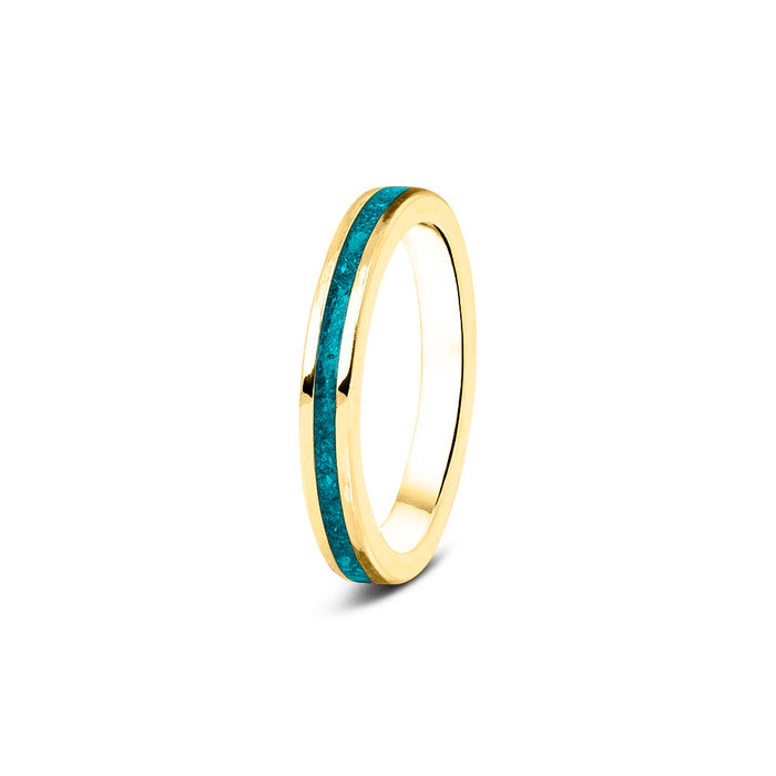 See You Memorial Ashes 9kt Yellow Gold "Eternity" Band Ring (RG046Y9)