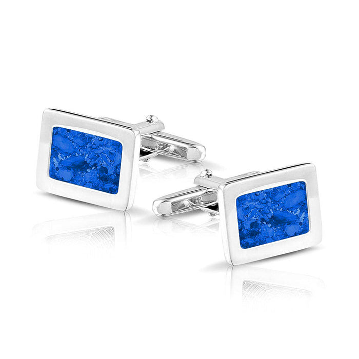 See You Memorial Rectangular Cufflinks with Ashes/Hair/Fur (RL008S)