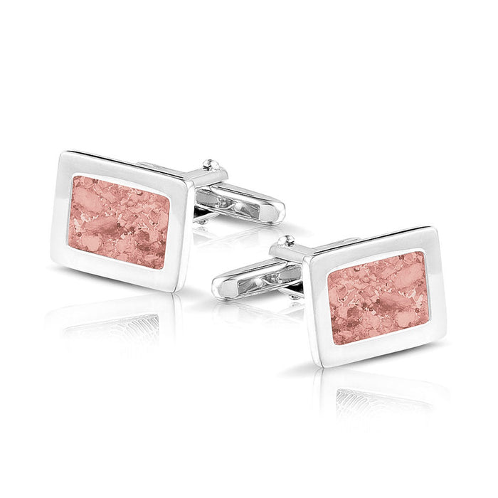 See You Memorial Rectangular Cufflinks with Ashes/Hair/Fur (RL008S)