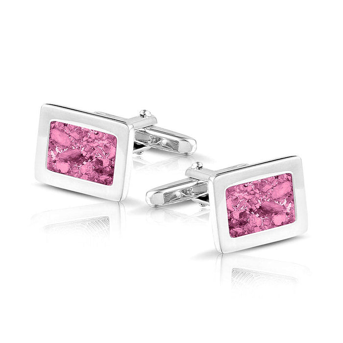 See You Memorial Rectangular Cufflinks with Ashes/Hair/Fur (RL008S)