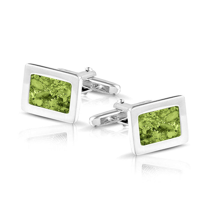See You Memorial Rectangular Cufflinks with Ashes/Hair/Fur (RL008S)