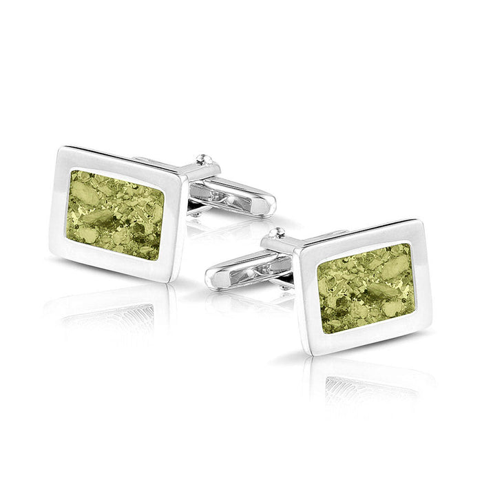 See You Memorial Rectangular Cufflinks with Ashes/Hair/Fur (RL008S)