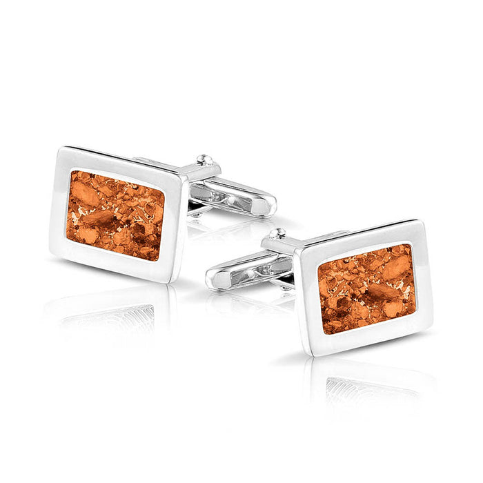 See You Memorial Rectangular Cufflinks with Ashes/Hair/Fur (RL008S)
