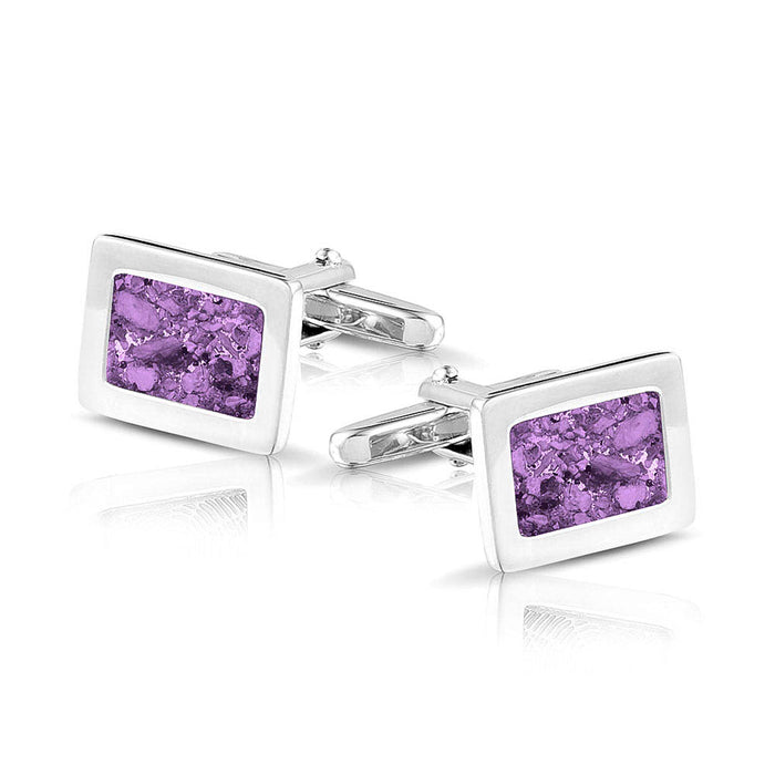 See You Memorial Rectangular Cufflinks with Ashes/Hair/Fur (RL008S)