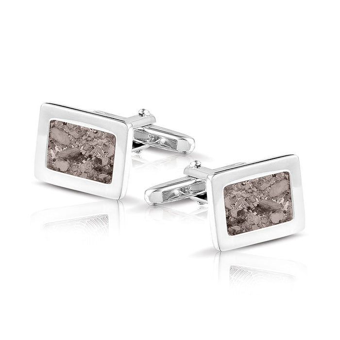 See You Memorial Rectangular Cufflinks with Ashes/Hair/Fur (RL008S)