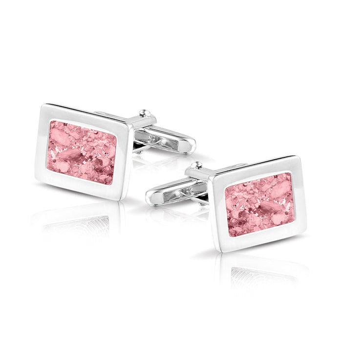 See You Memorial Rectangular Cufflinks with Ashes/Hair/Fur (RL008S)