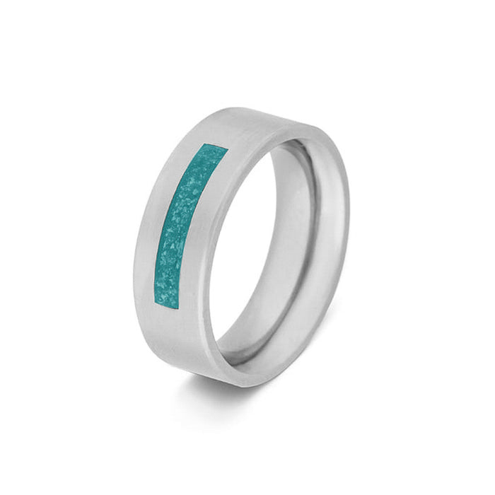 See You Memorial Ashes Steel Ring - One Thick Groove (RS006)