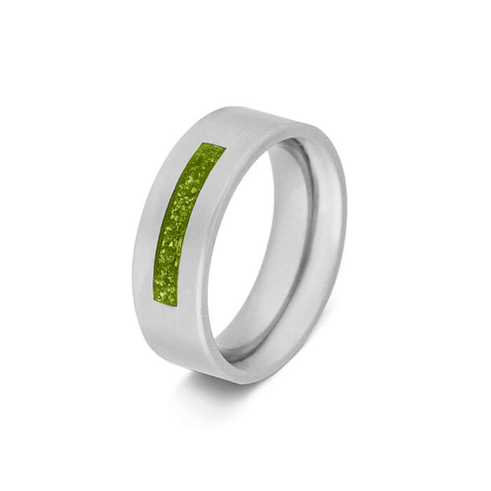 See You Memorial Ashes Steel Ring - One Thick Groove (RS006)
