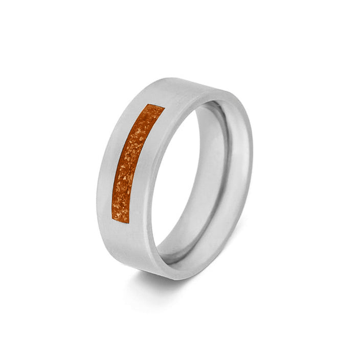 See You Memorial Ashes Steel Ring - One Thick Groove (RS006)