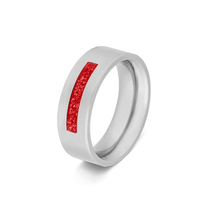 See You Memorial Ashes Steel Ring - One Thick Groove (RS006)