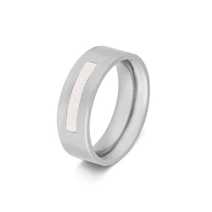 See You Memorial Ashes Steel Ring - One Thick Groove (RS006)