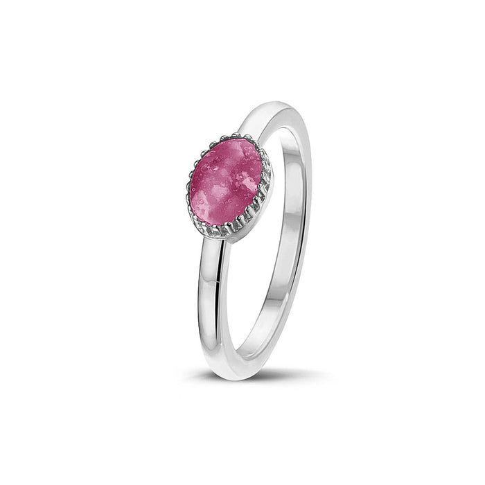 See You Memorial Ashes Claw Style Ring in Silver (RWS001)
