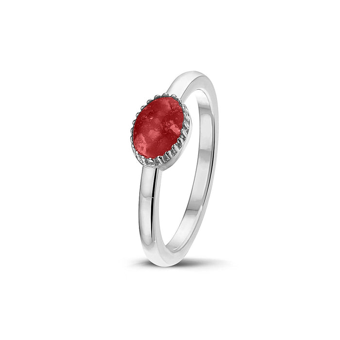 See You Memorial Ashes Claw Style Ring in Silver (RWS001)