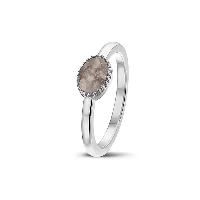 See You Memorial Ashes Claw Style Ring in Silver (RWS001)
