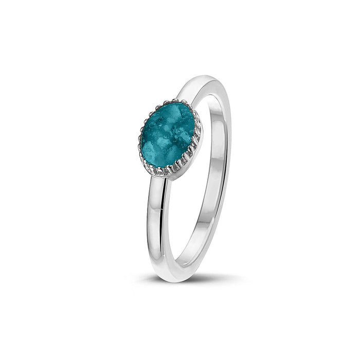 See You Memorial Ashes Claw Style Ring in Silver (RWS001)