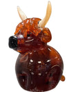 Highland cow ashes in glass forever into glass