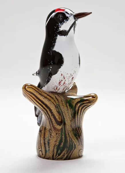 Forever Into Glass Great Spotted Woodpecker