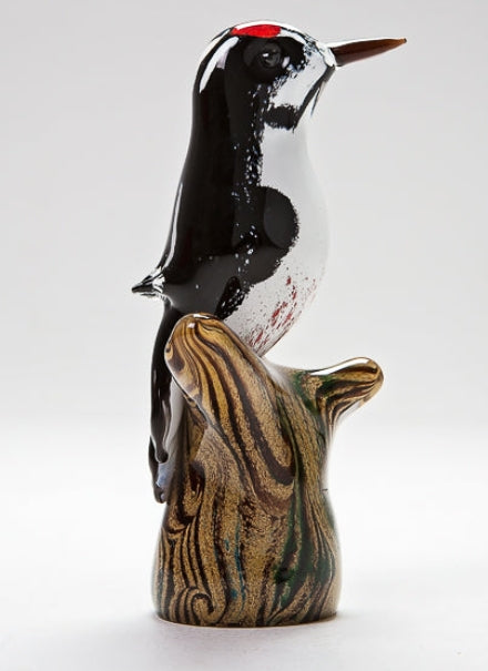 Forever Into Glass Great Spotted Woodpecker