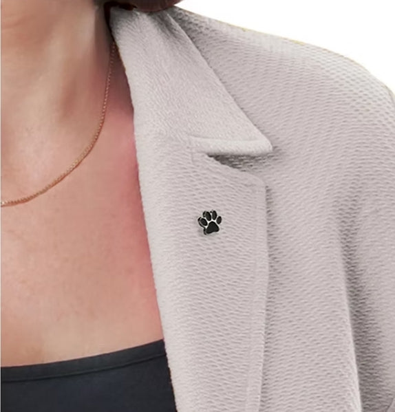 In Memory Pins - Paw Print Silver Plated Funeral Keepsakes/Favours