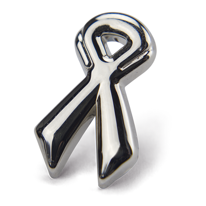 In Memory Pins - Ribbon Silver Plated Funeral Keepsakes/Favours