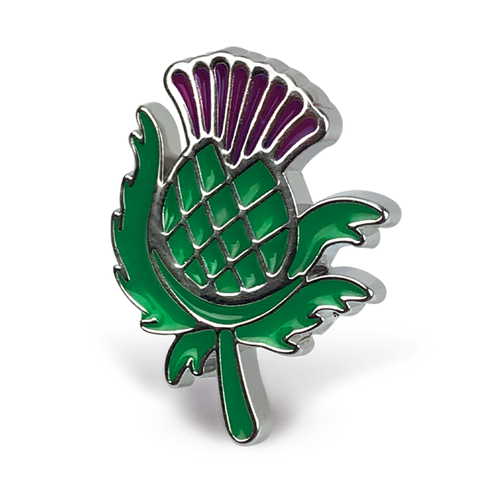 In Memory Pins - Thistle Silver Plated Funeral Keepsakes/Favours