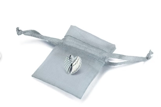 In Memory Pins - Angel Wings Silver Plated Funeral Keepsakes/Favours