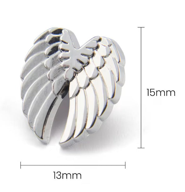 In Memory Pins - Angel Wings Silver Plated Funeral Keepsakes/Favours