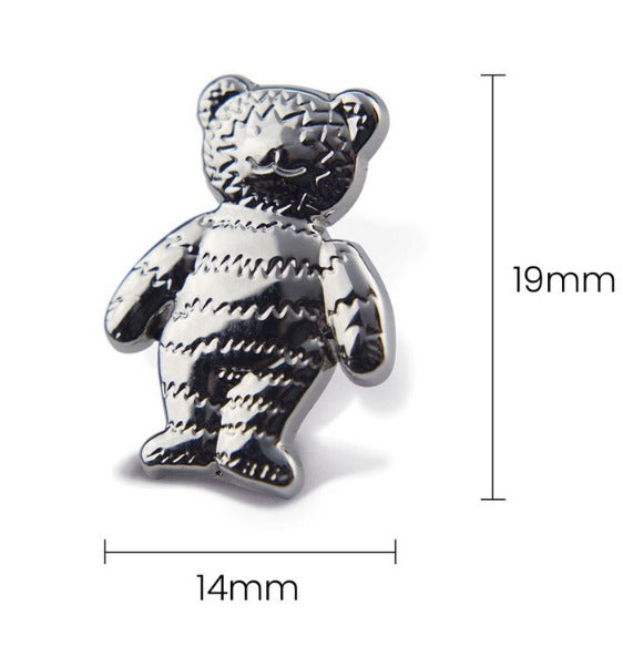 In Memory Pins - Teddy Bear Silver Plated Funeral Keepsakes/Favours