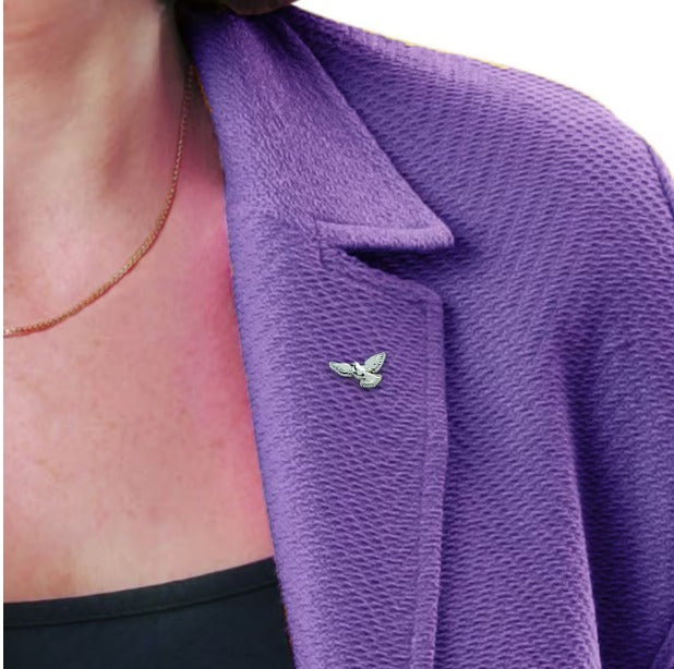 In Memory Pins - Dove Silver Plated Funeral Keepsakes/Favours