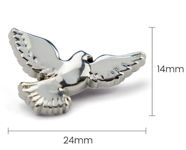 In Memory Pins - Dove Silver Plated Funeral Keepsakes/Favours