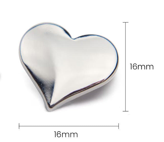 In Memory Pins -  Heart Silver Plated Funeral Keepsakes/Favours