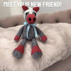 Stuffed animal memory horse made with loved ones clothes