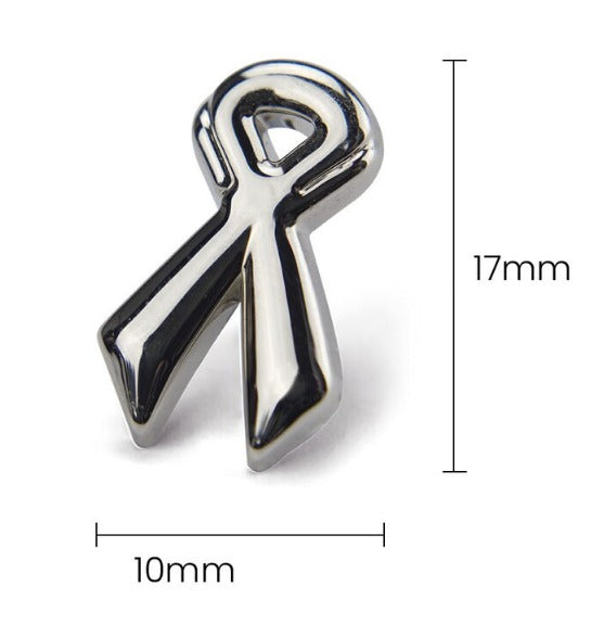 In Memory Pins - Ribbon Silver Plated Funeral Keepsakes/Favours