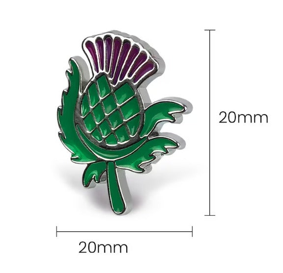 In Memory Pins - Thistle Silver Plated Funeral Keepsakes/Favours